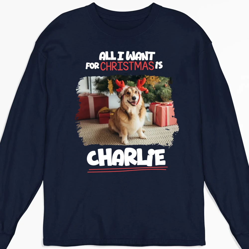 All I Want Is Photo - Personalized Custom Long Sleeve T-Shirt - Image 5