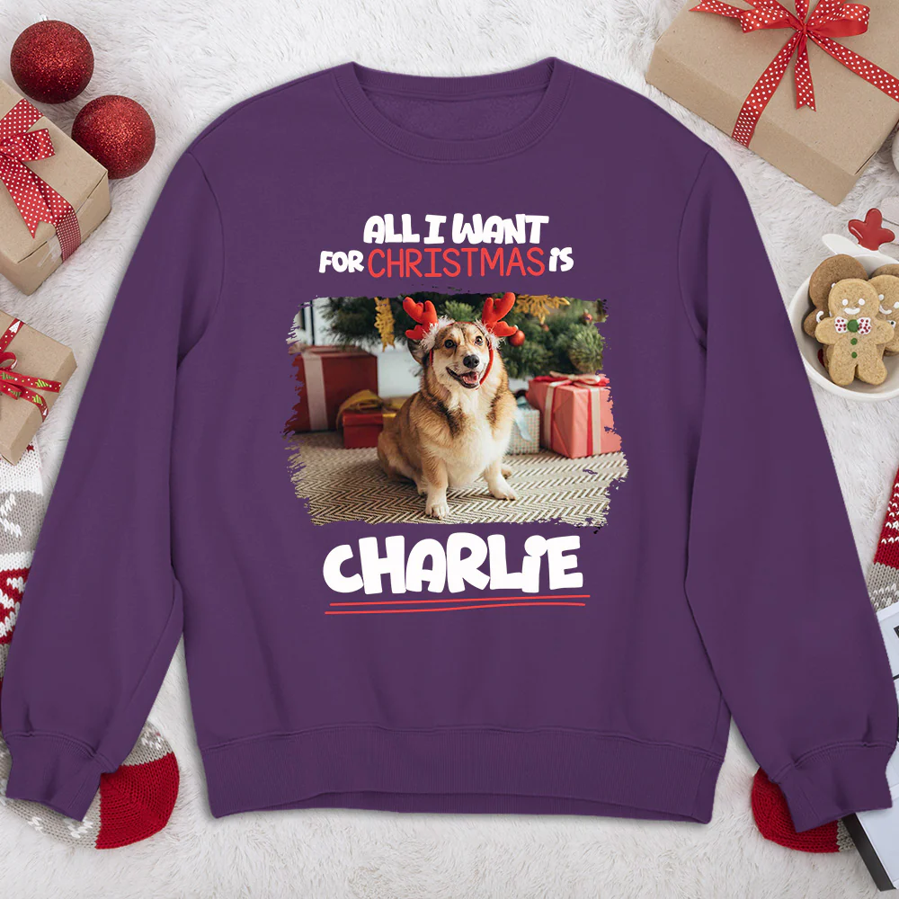 All I Want Is Photo - Personalized Custom Sweatshirt - Image 2