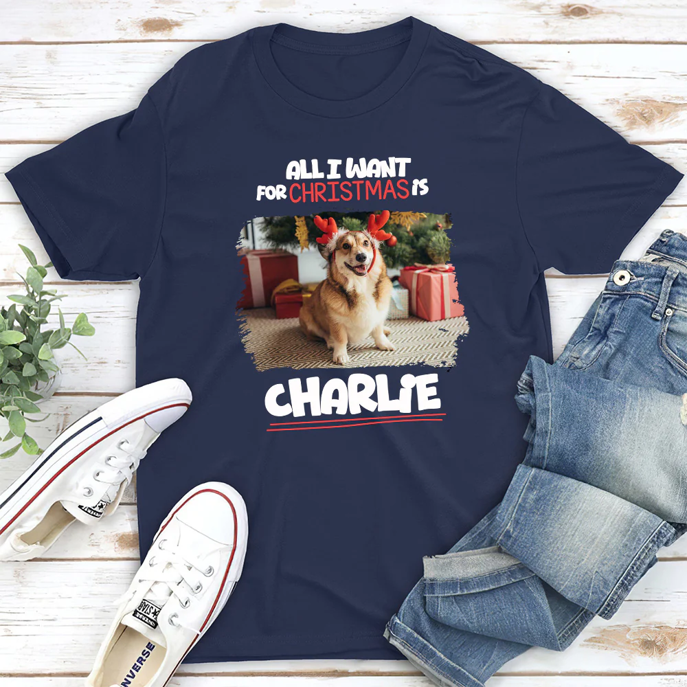All I Want Is Photo - Personalized Custom Unisex T-Shirt - Image 2