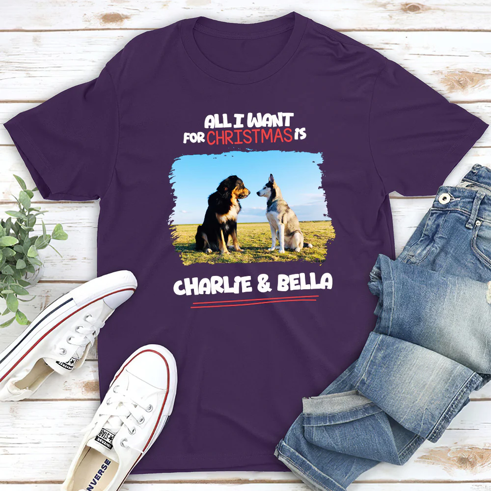 All I Want Is Photo - Personalized Custom Unisex T-Shirt - Image 3
