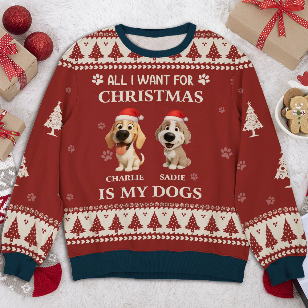 All I Want - Personalized Custom All-Over-Print Sweatshirt - Image 2