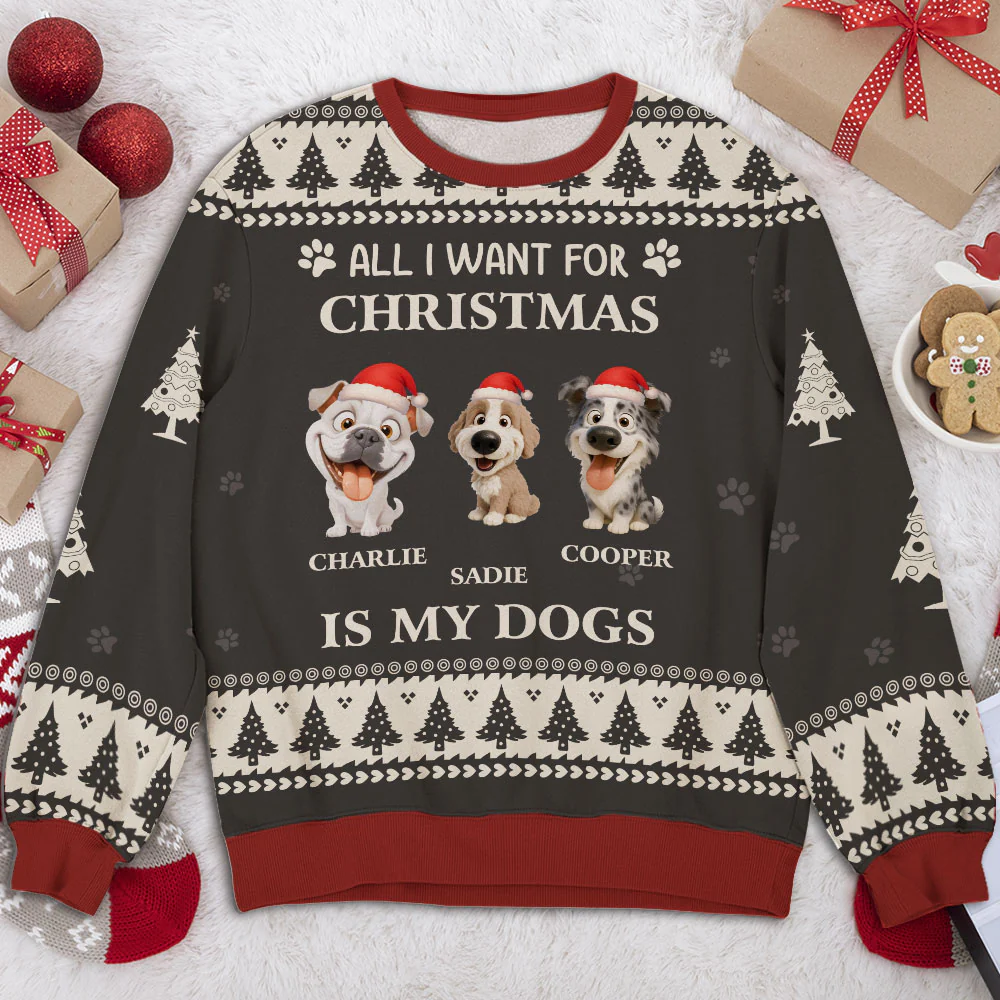 All I Want - Personalized Custom All-Over-Print Sweatshirt - Image 3