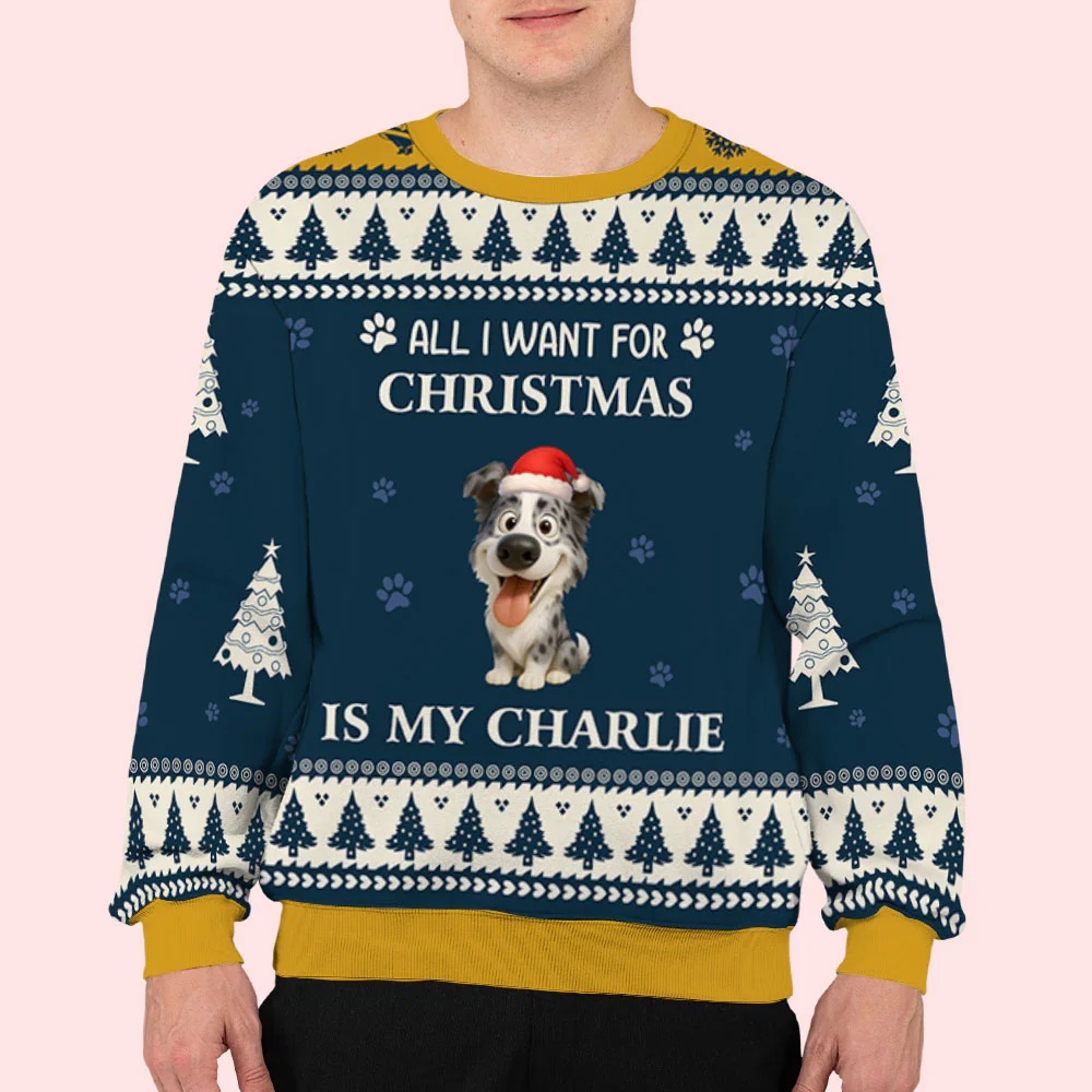 All I Want - Personalized Custom All-Over-Print Sweatshirt - Image 5
