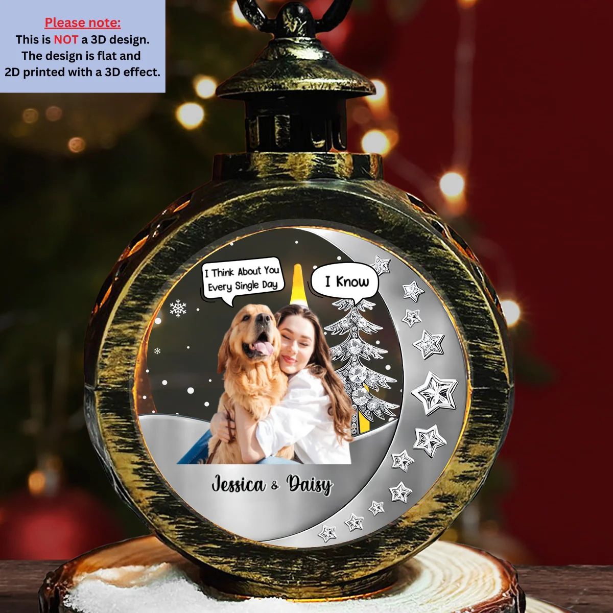 Always Beside You Photo - Personalized Custom 3D Effect Christmas Lantern - Image 4
