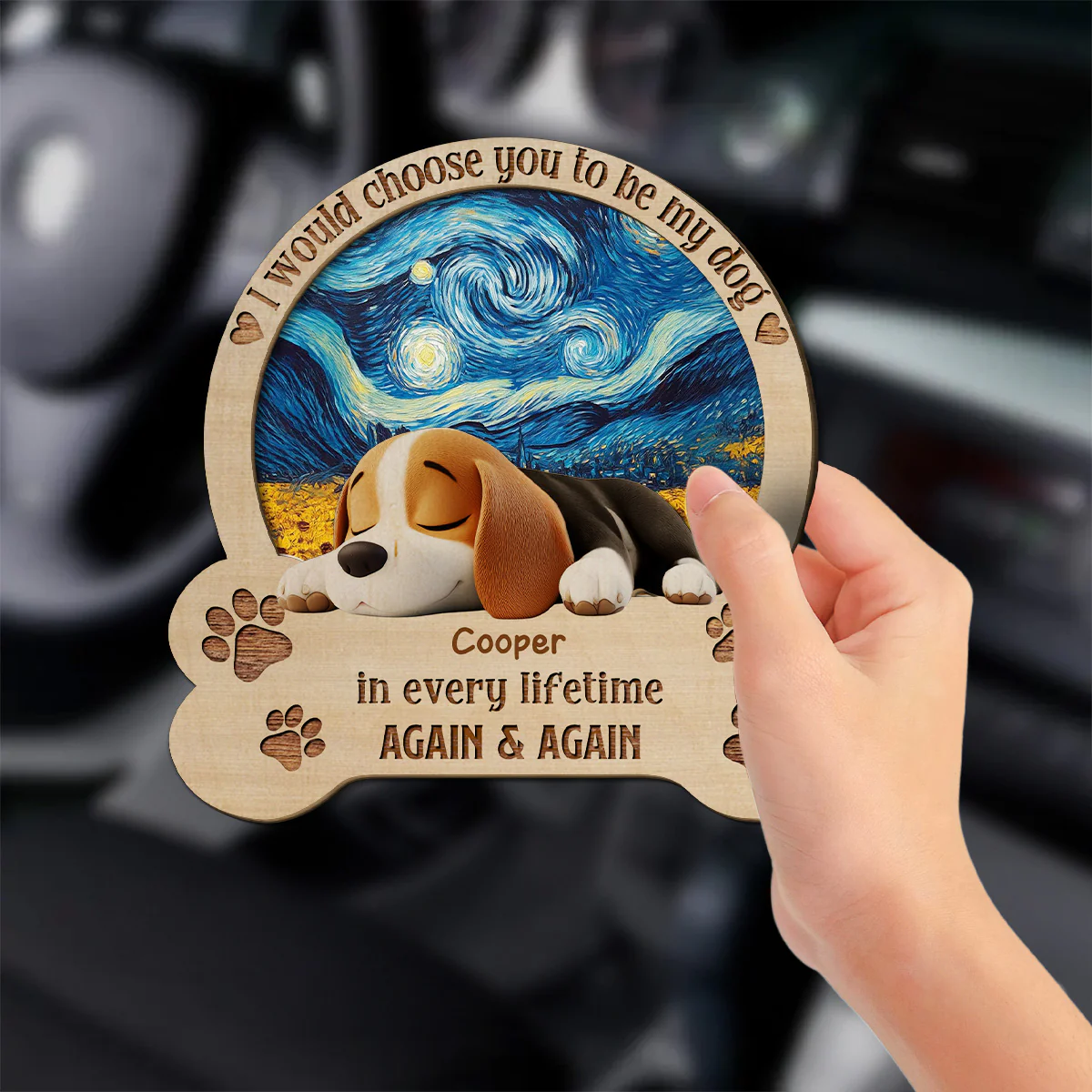 Always Choose You My Dog - Personalized Custom Car Visor Clip - Image 2