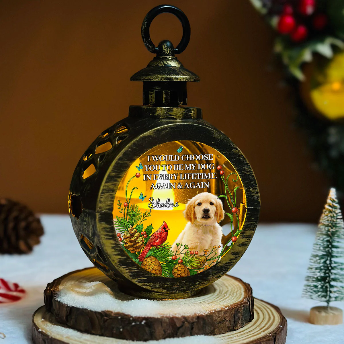 Always Choose You My Dog - Personalized Custom Christmas Lantern - Image 6