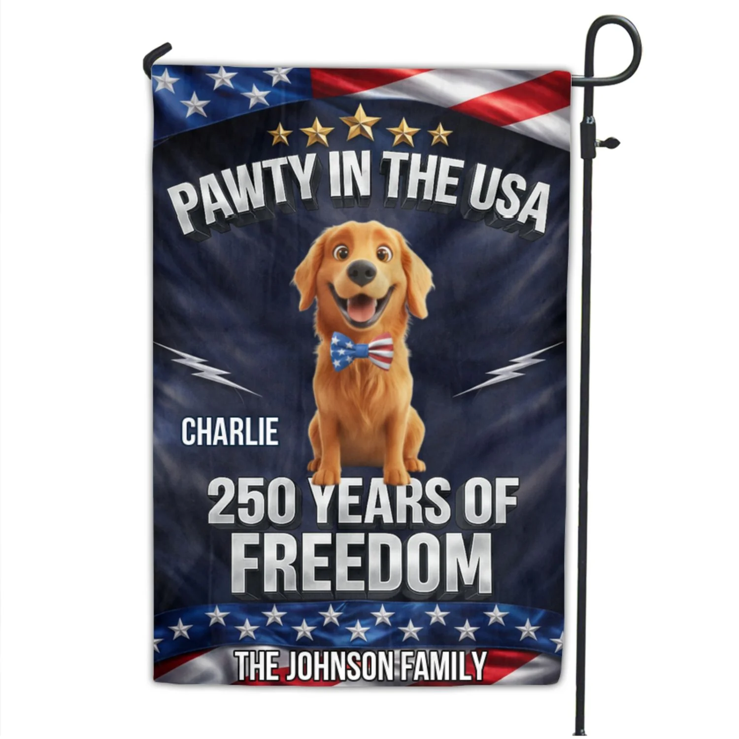 American Paws Welcome - Personalized Custom Flag - Image 7