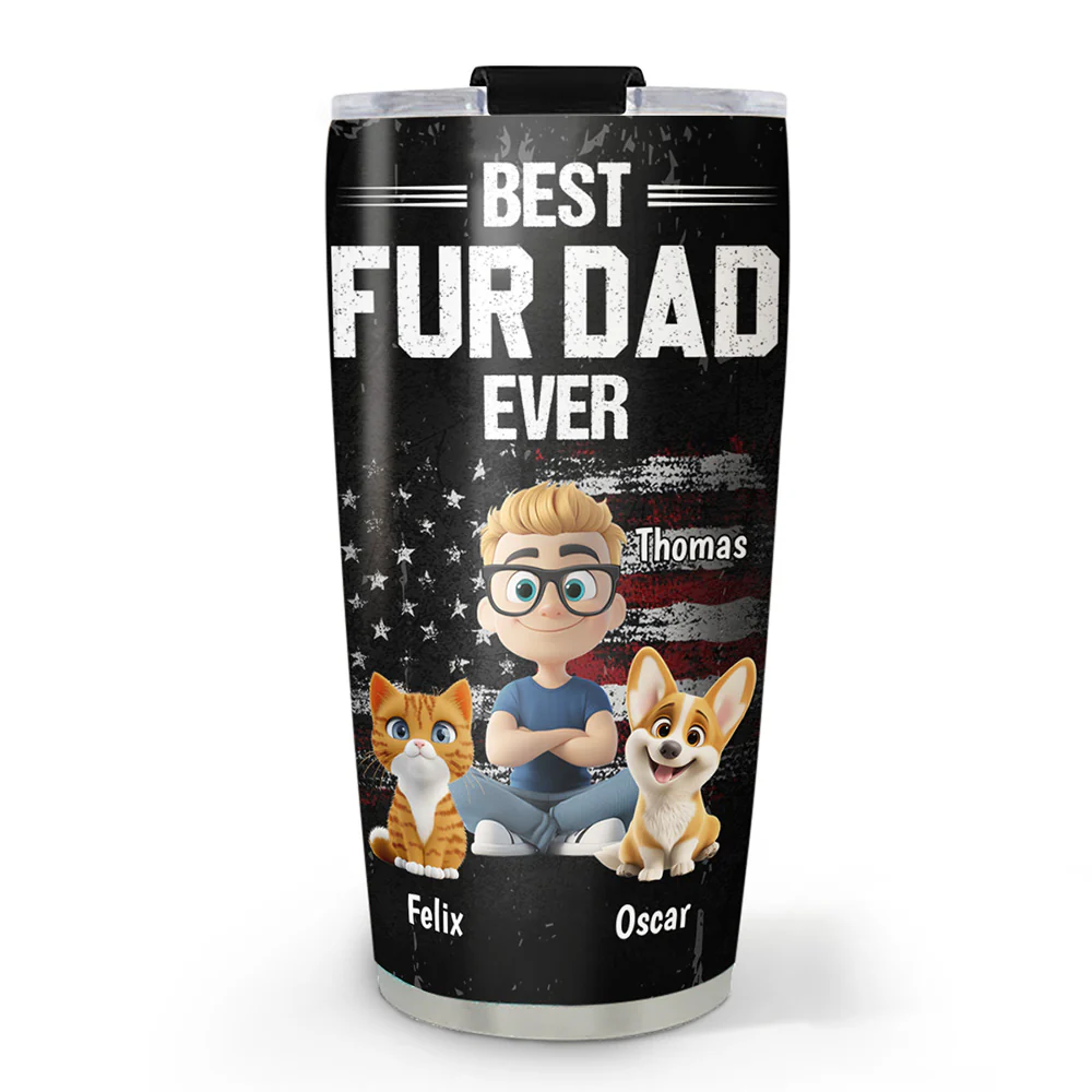 American Pet Dad - Personalized Custom Tumbler