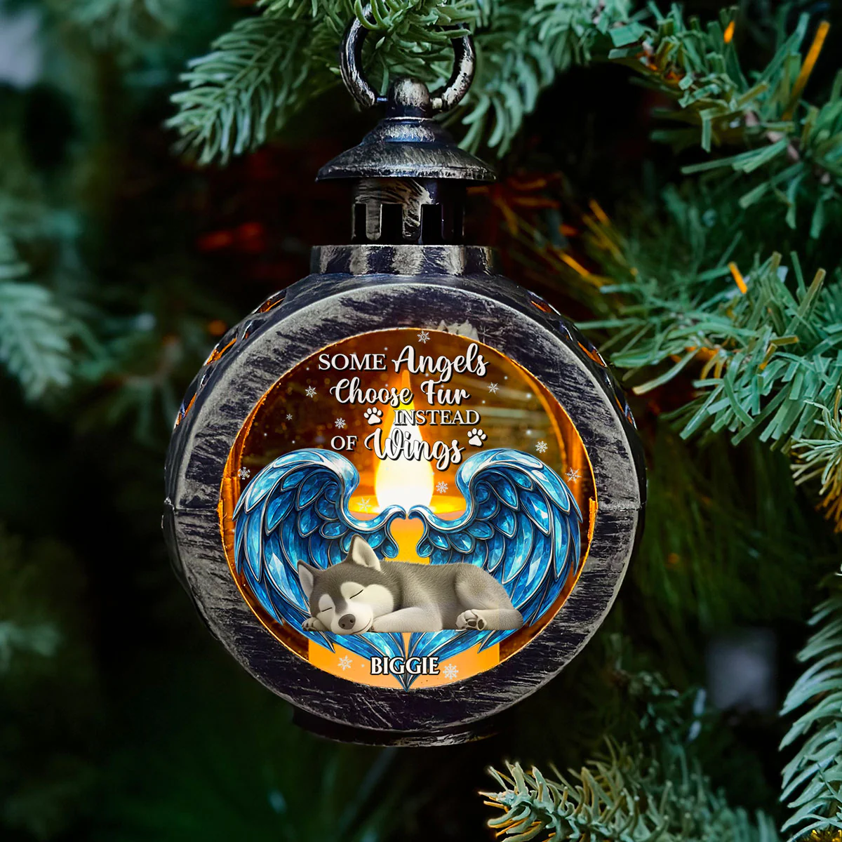 Angels In Heaven - Personalized Custom Christmas Lantern - Image 2