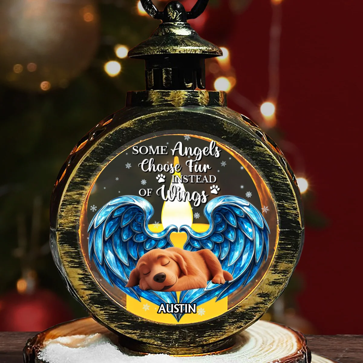 Angels In Heaven - Personalized Custom Christmas Lantern - Image 8