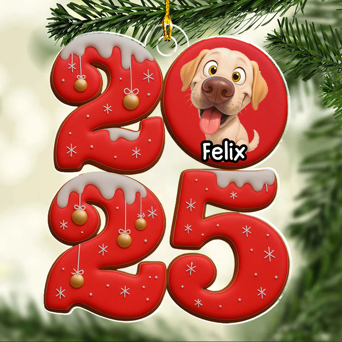 Another Year With You - Personalized Custom Acrylic Ornament - Image 3