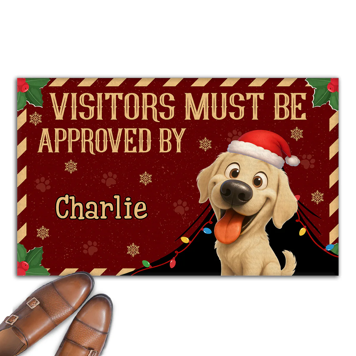 Approved By Boss Christmas - Personalized Custom Doormat