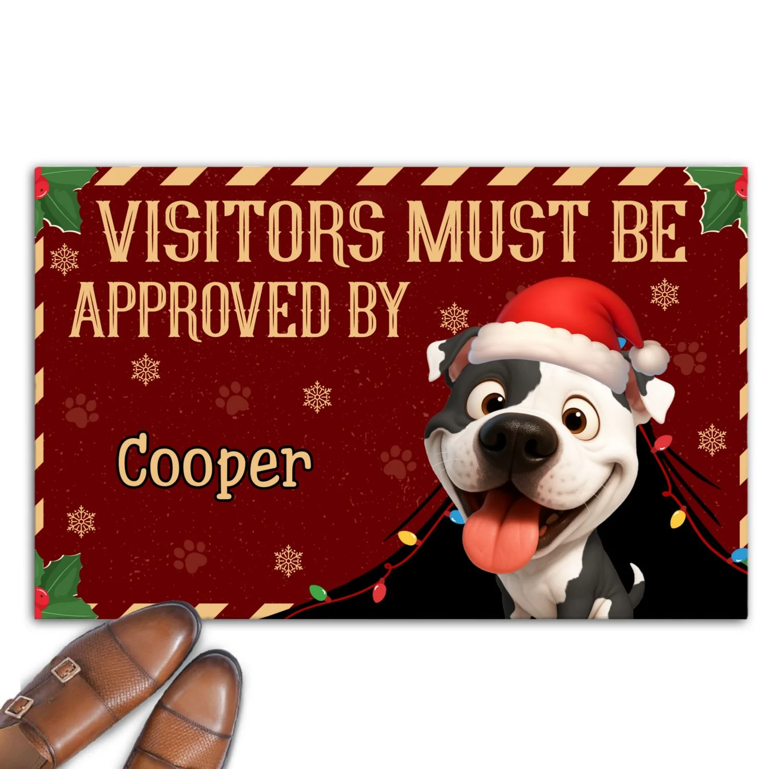 Approved By Boss Christmas - Personalized Custom Doormat - Image 6
