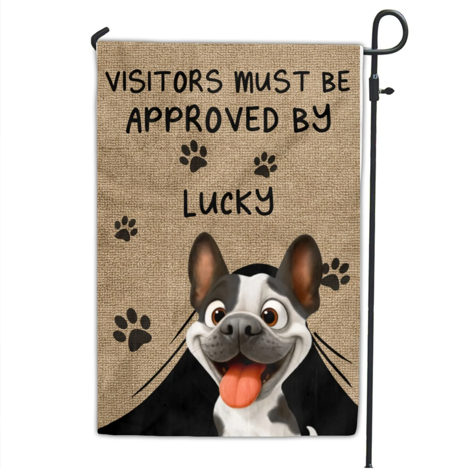 Approved By Dog Cartoon Version 2 - Personalized Custom Flag - Image 7