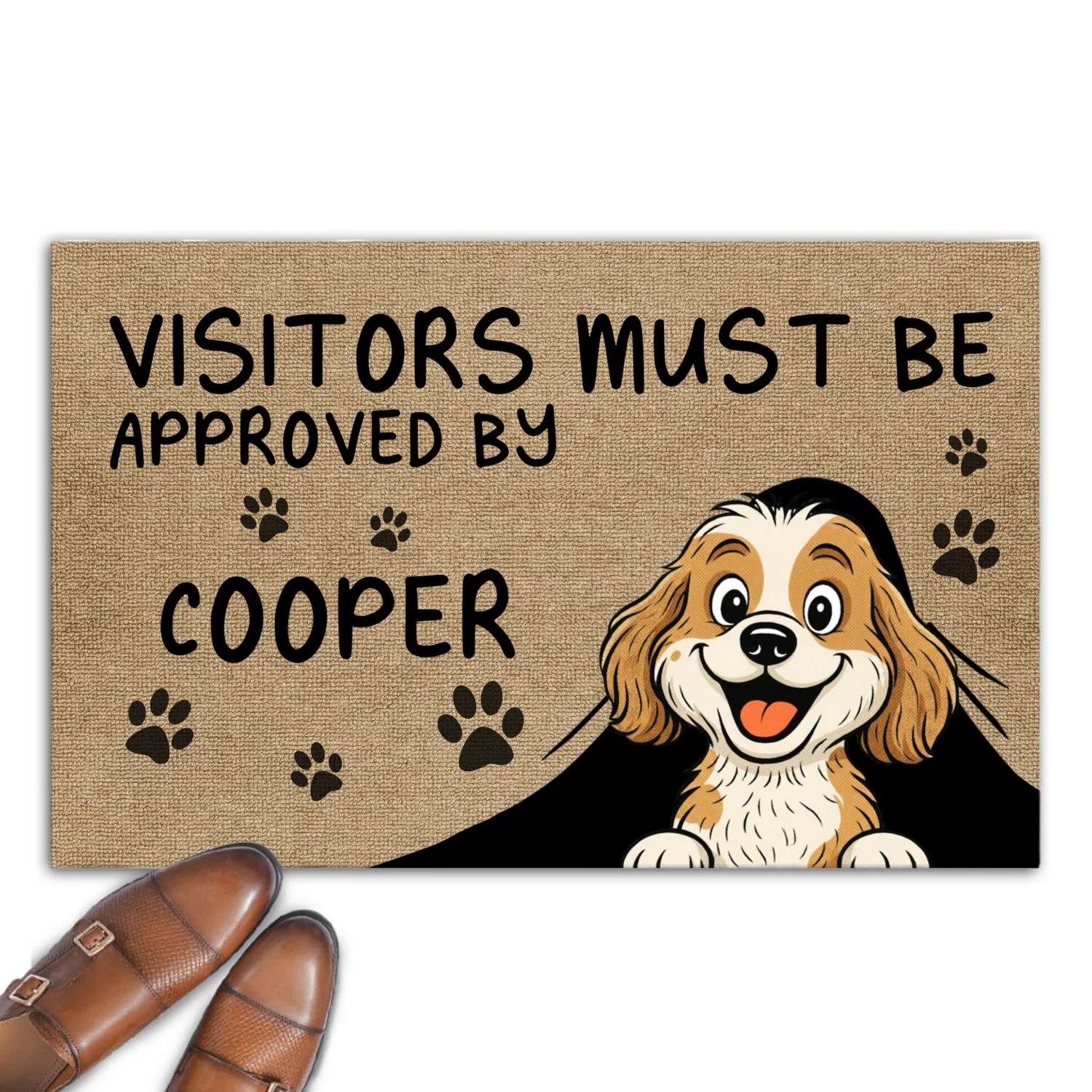 Approved By Dog Retro - Personalized Custom Doormat - Image 7
