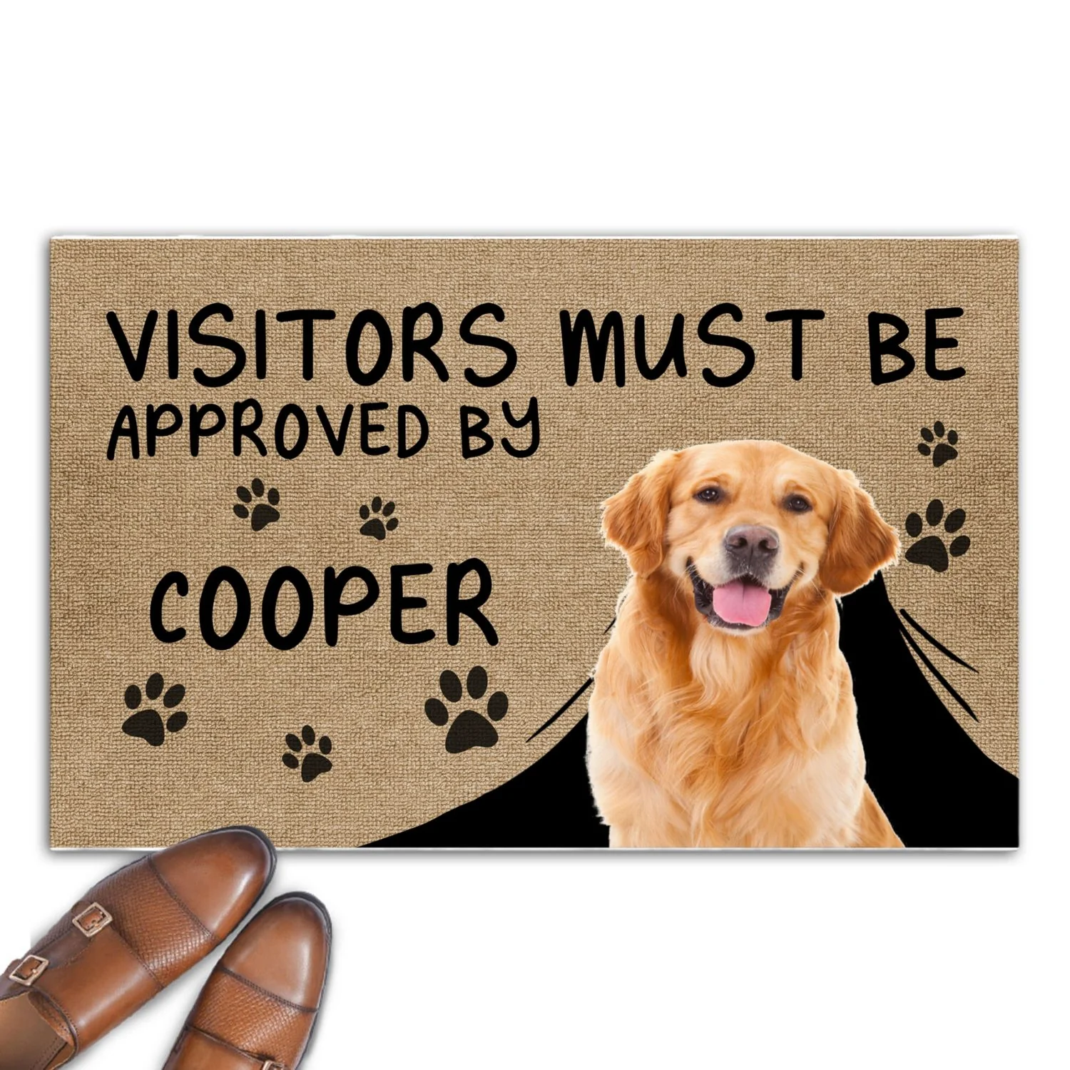 Approved By Dog Retro Photo - Personalized Custom Doormat