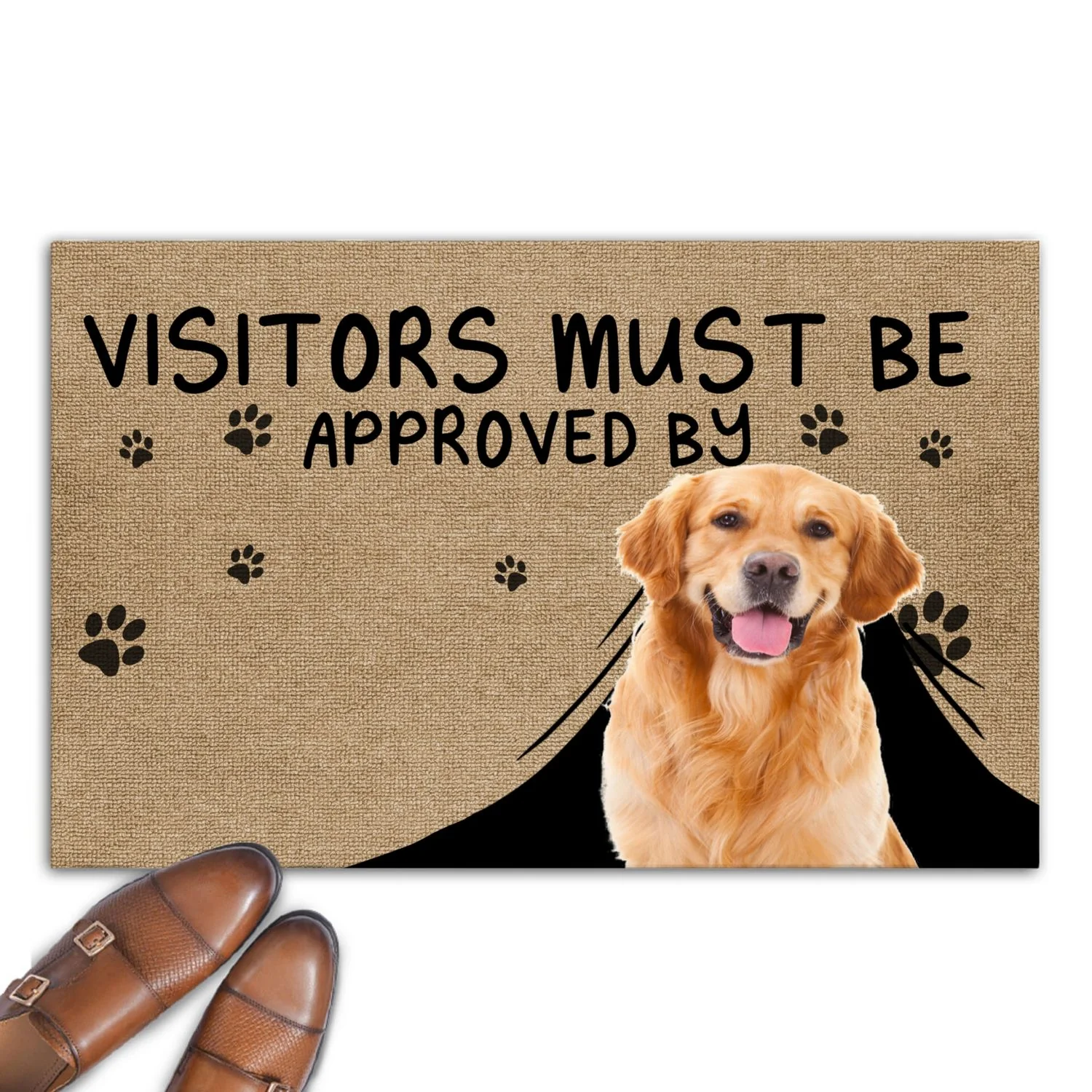 Approved By Pet Cartoon Photo - Personalized Custom Doormat - Image 2