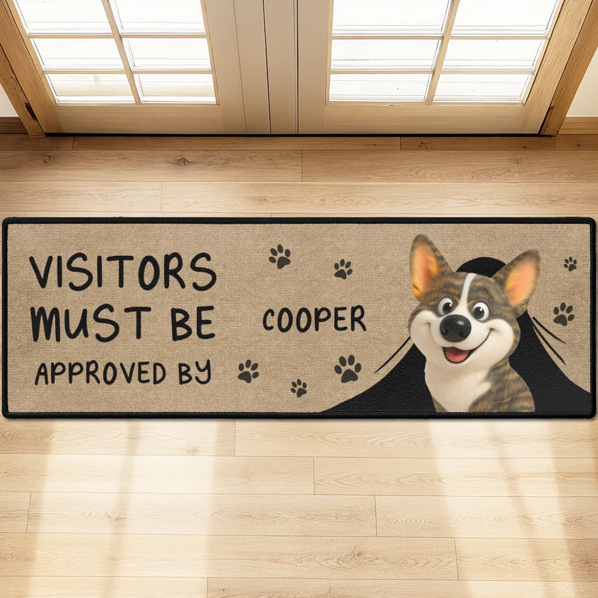 Approved By Pets Cartoon - Personalized Custom Runner Rug - Image 8
