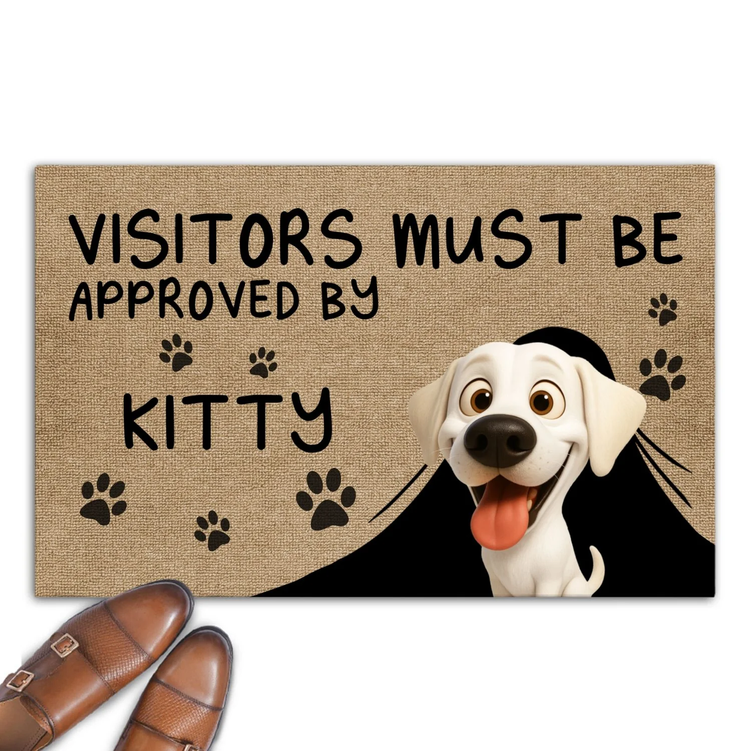 Approved By Pets Cartoon Version 2 - Personalized Custom Doormat - Image 7