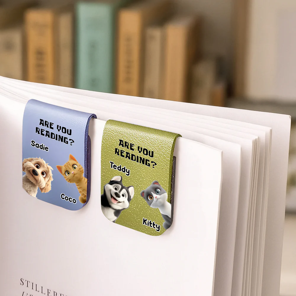 Are You Reading Or Not - Personalized Custom Leather Bookmark - Image 3
