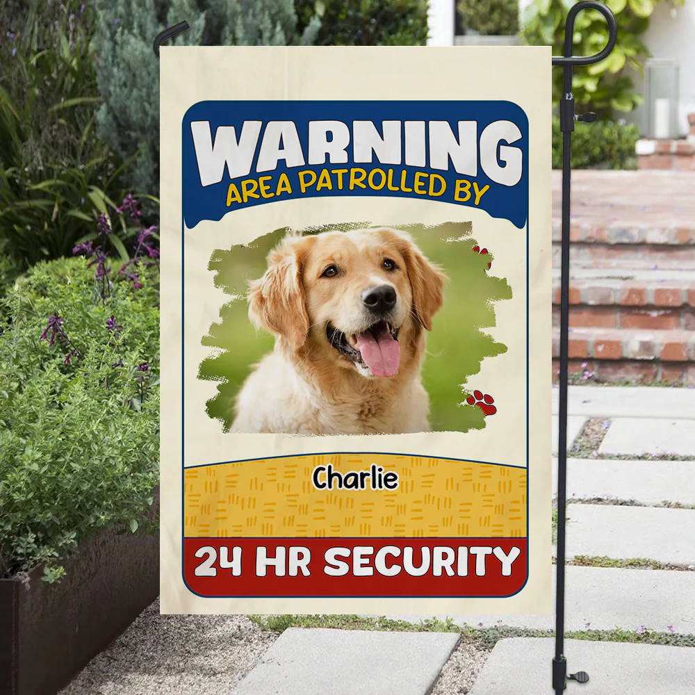 Area Patrolled By Dogs Photo - Personalized Custom Flag