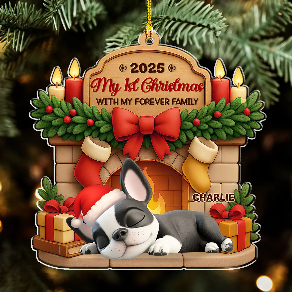 As A Family Member - Personalized Custom 3D Effect Acrylic Ornament - Image 2