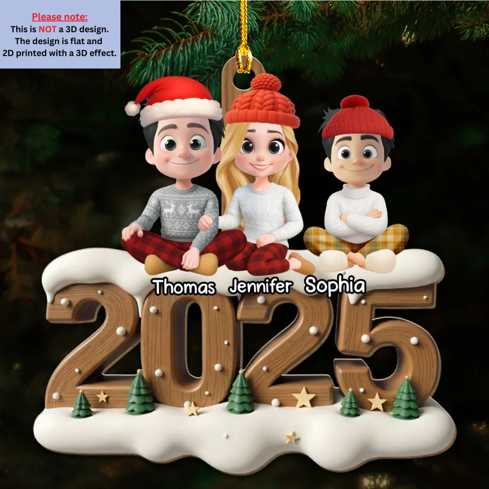 As A Family Now Onwards - Personalized Custom 3D Effect Wood Ornament - Image 5