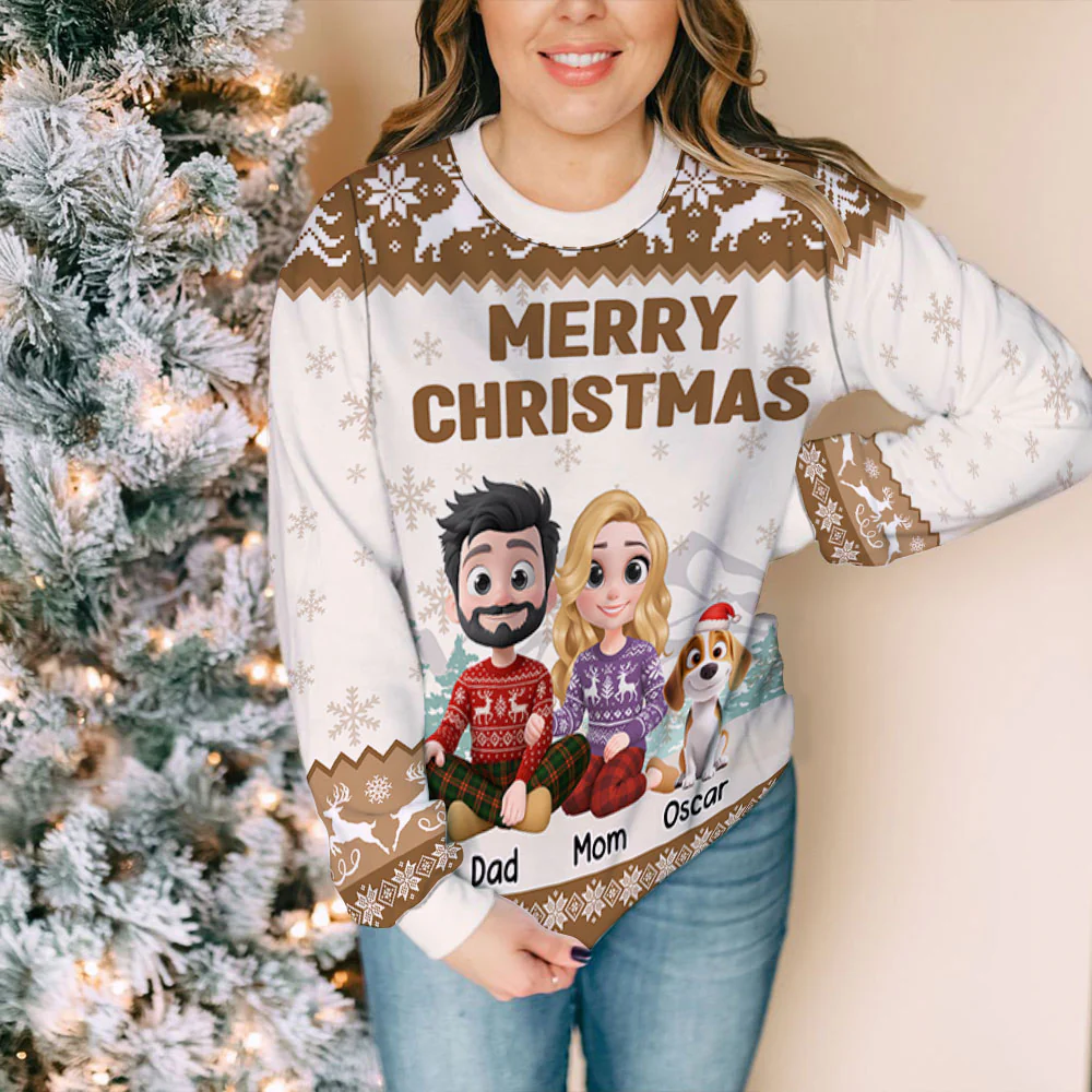 As A Family Now Onwards - Personalized Custom All-Over-Print Sweatshirt - Image 4
