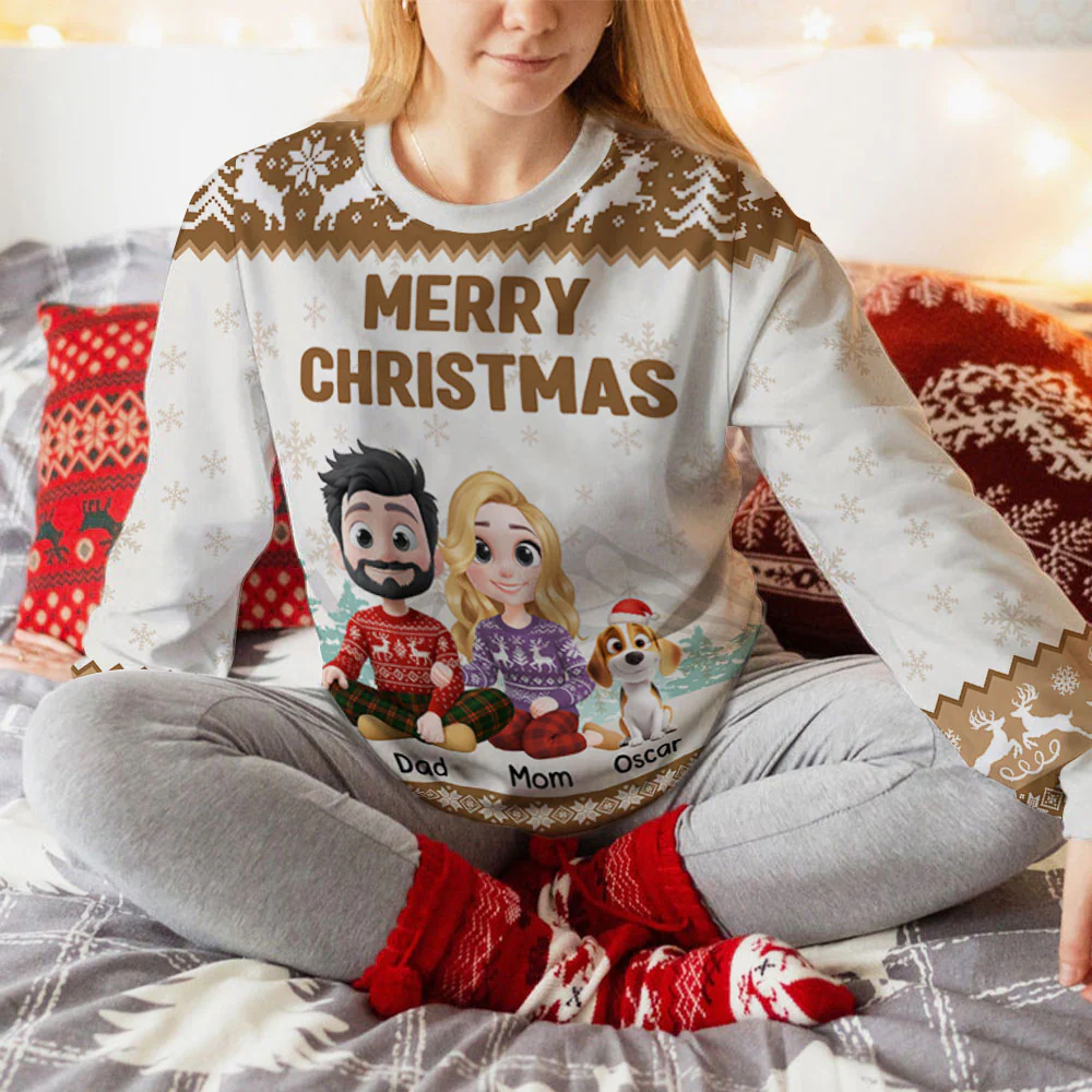 As A Family Now Onwards - Personalized Custom All-Over-Print Sweatshirt - Image 5