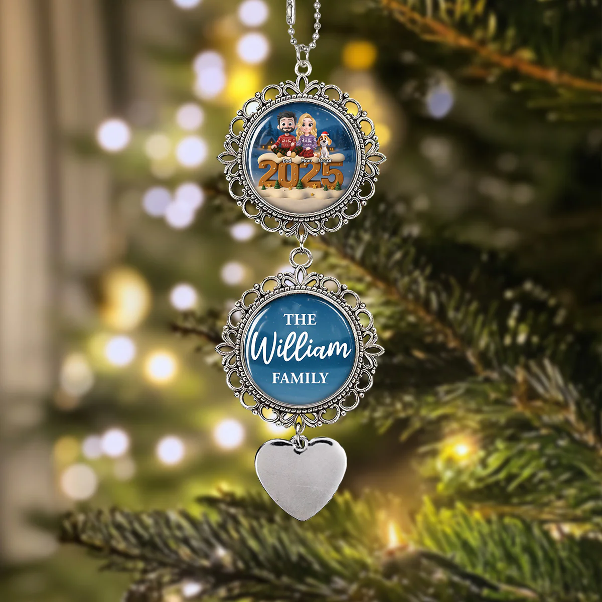 As A Family Now Onwards - Personalized Custom Charming Ornament - Image 2