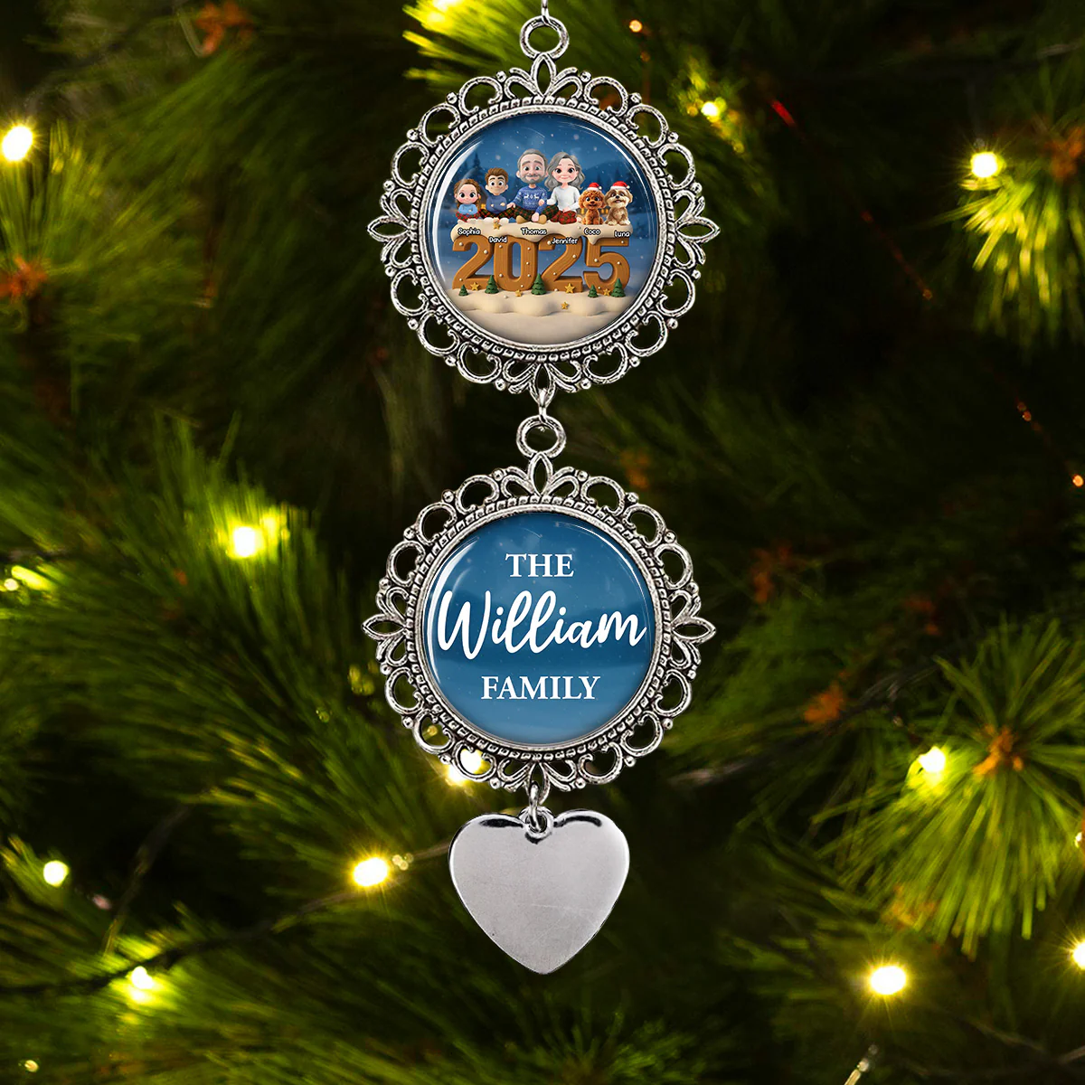 As A Family Now Onwards - Personalized Custom Charming Ornament - Image 4