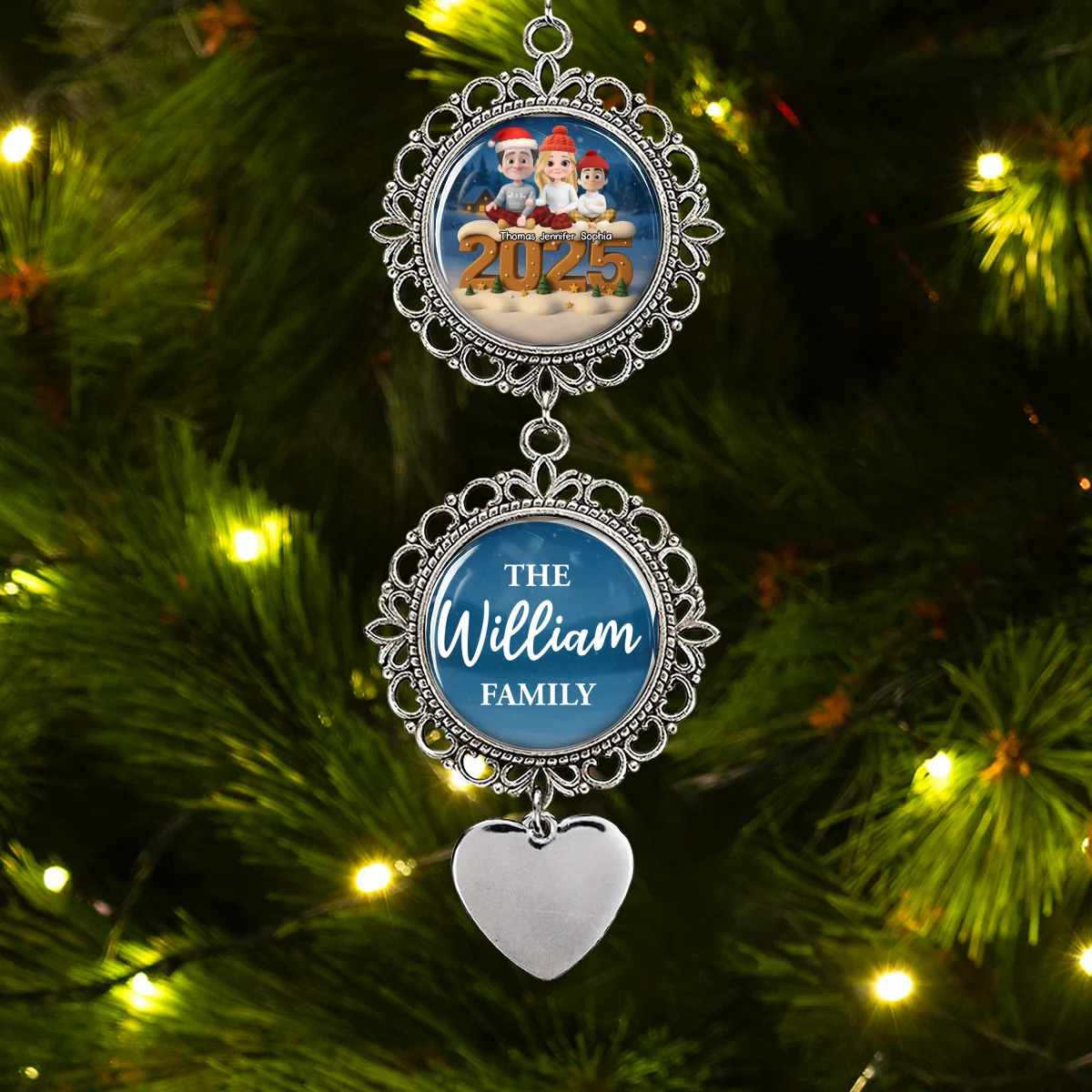 As A Family Now Onwards - Personalized Custom Charming Ornament - Image 6