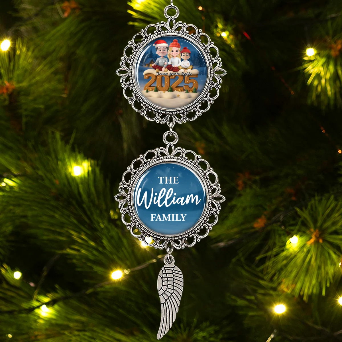 As A Family Now Onwards - Personalized Custom Charming Ornament - Image 7