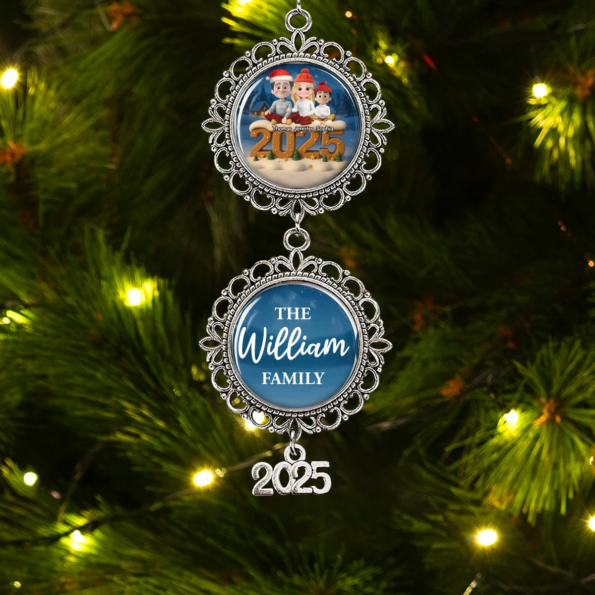 As A Family Now Onwards - Personalized Custom Charming Ornament - Image 8
