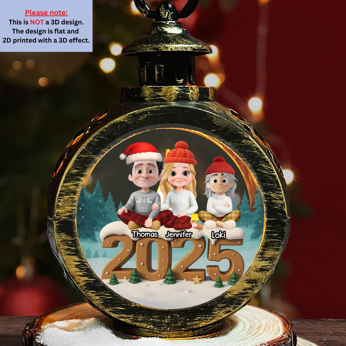 As A Family Now With Fur Babies - Personalized Custom 3D Effect Christmas Lantern - Image 7