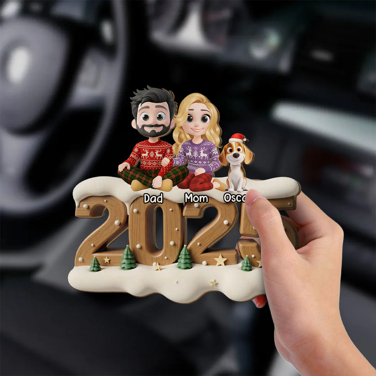As A Family Onwards Extended Ver - Personalized Custom Car Visor Clip - Image 2