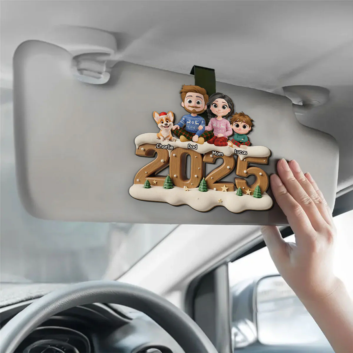 As A Family Onwards Extended Ver - Personalized Custom Car Visor Clip - Image 3