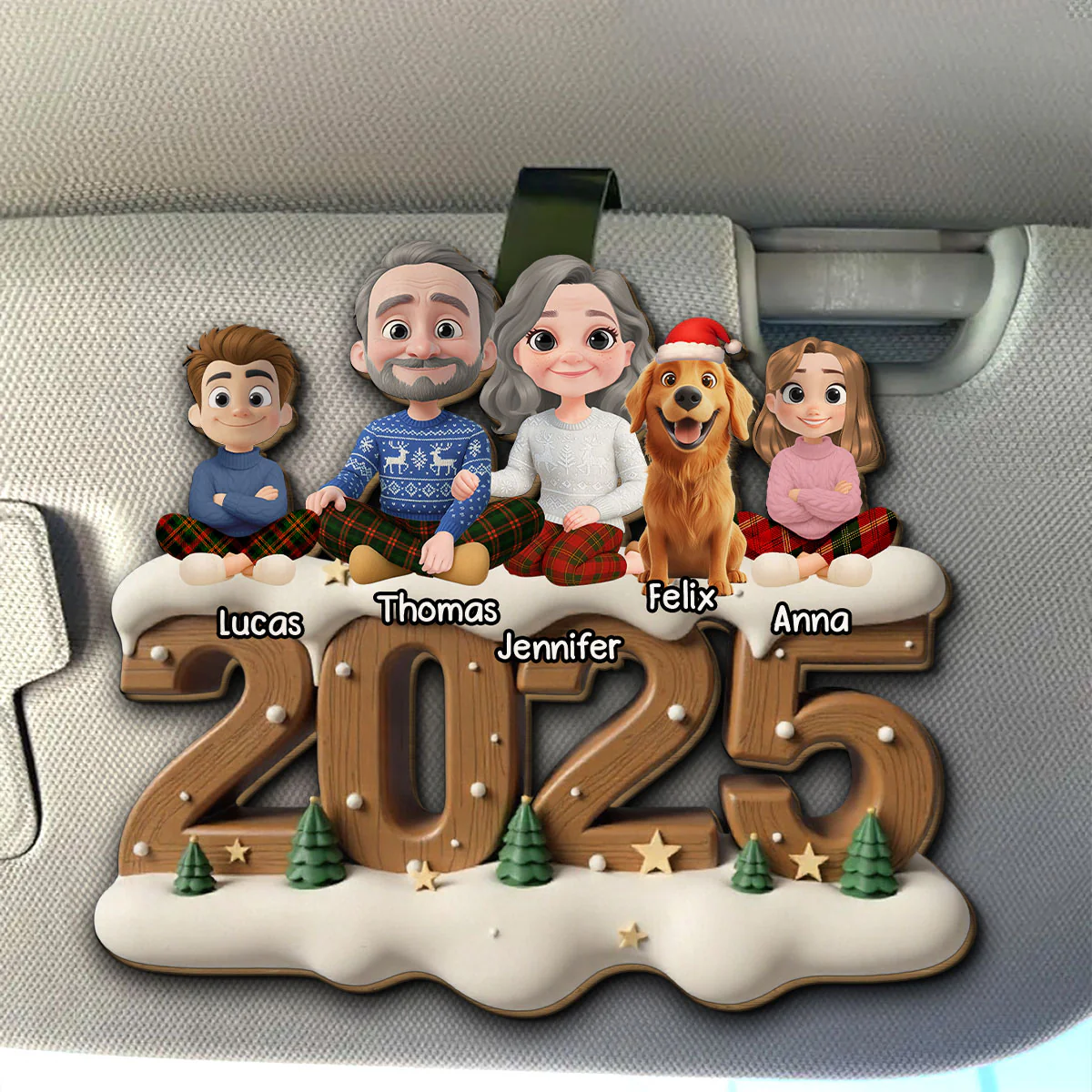 As A Family Onwards Extended Ver - Personalized Custom Car Visor Clip - Image 4