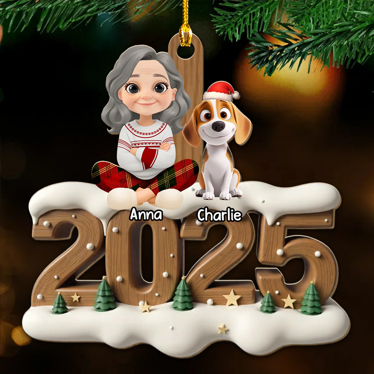 As A Parent Now Onwards - Personalized Custom 3D Effect Wood Ornament - Image 2