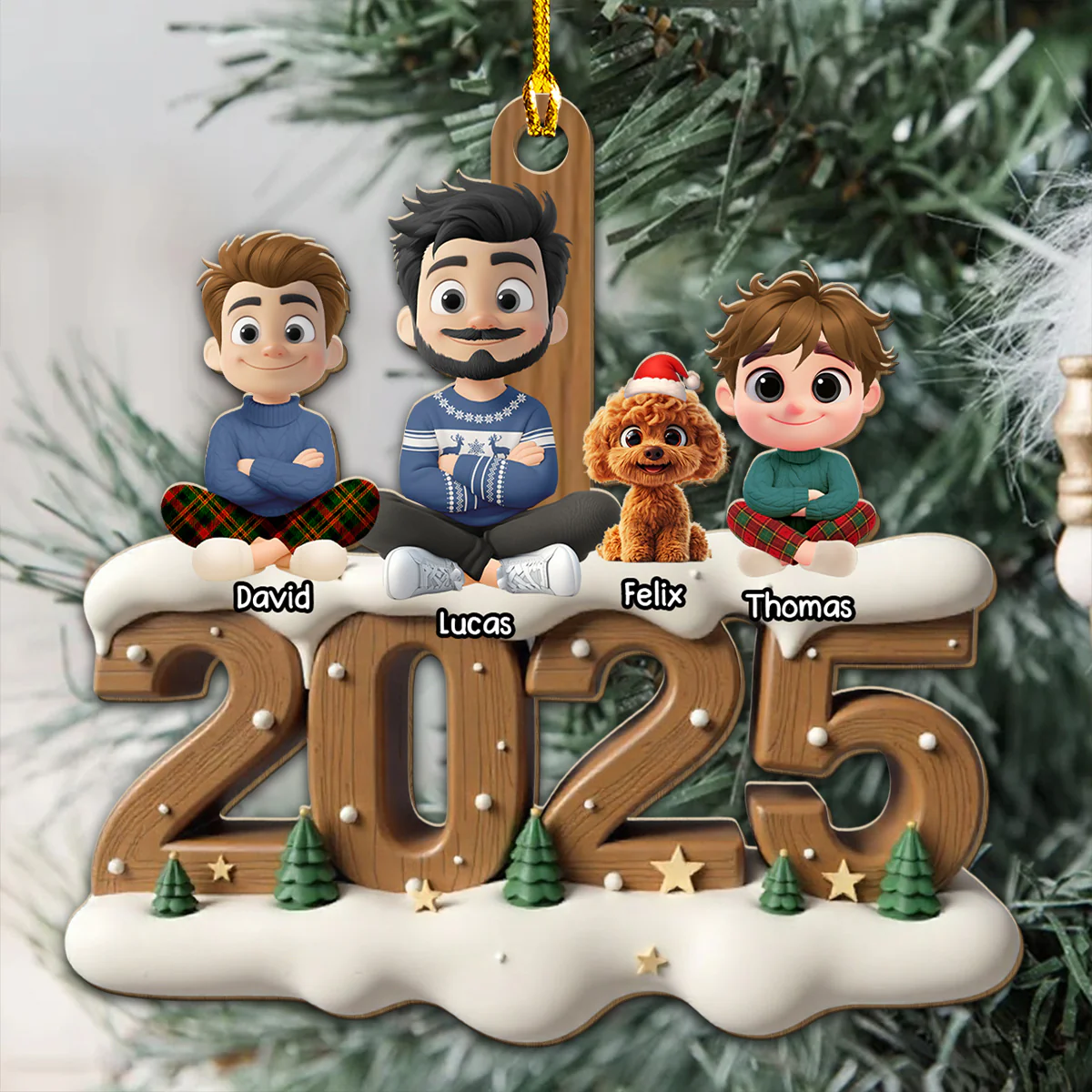 As A Parent Now Onwards - Personalized Custom 3D Effect Wood Ornament - Image 3