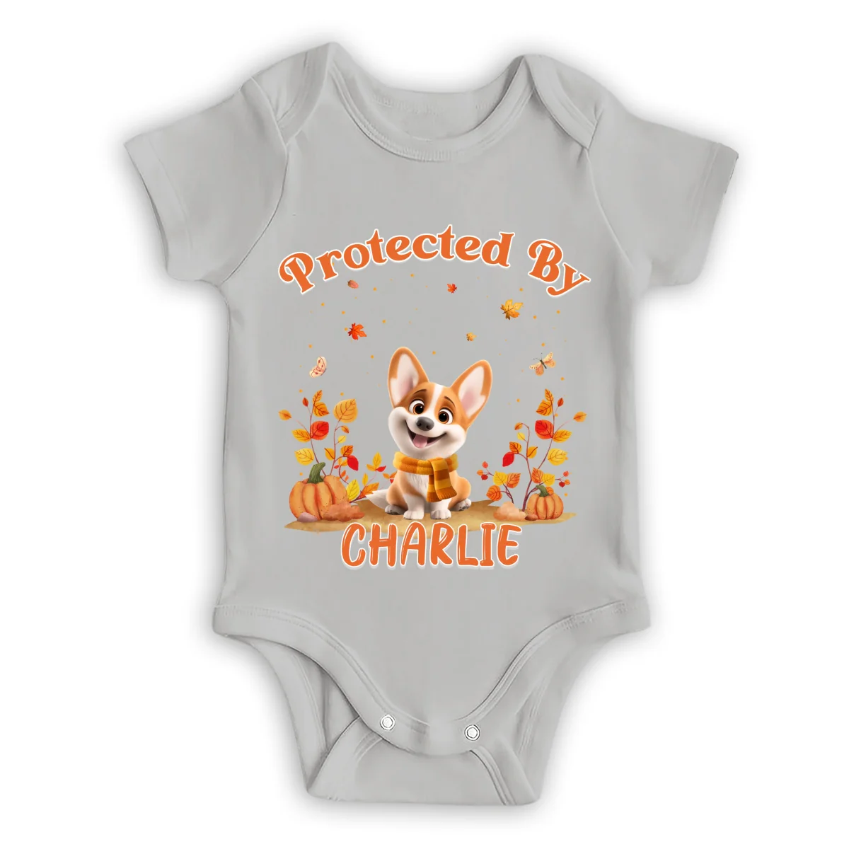 Autumn Dog Baby - Personalized Custom Baby Onesie - Image 7