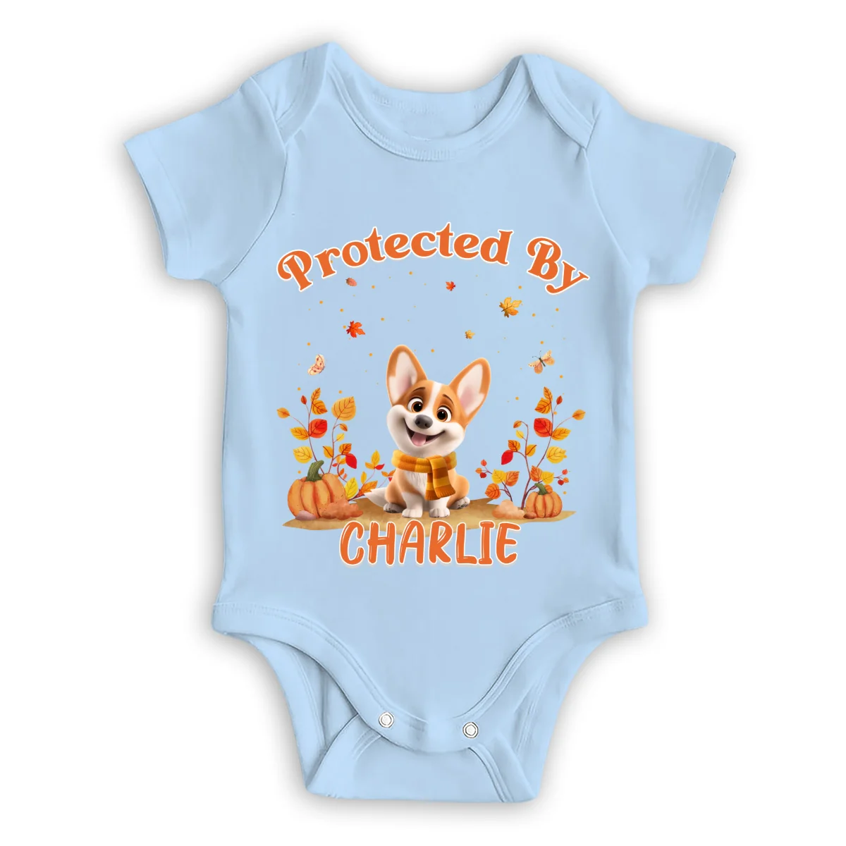 Autumn Dog Baby - Personalized Custom Baby Onesie - Image 8