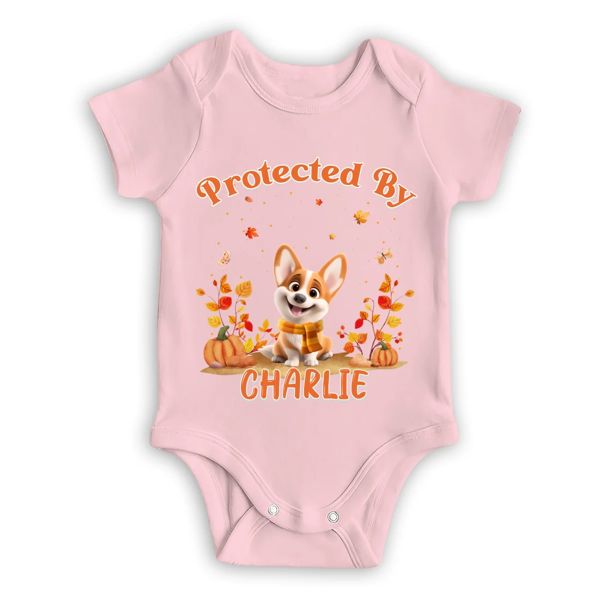 Autumn Dog Baby - Personalized Custom Baby Onesie - Image 9
