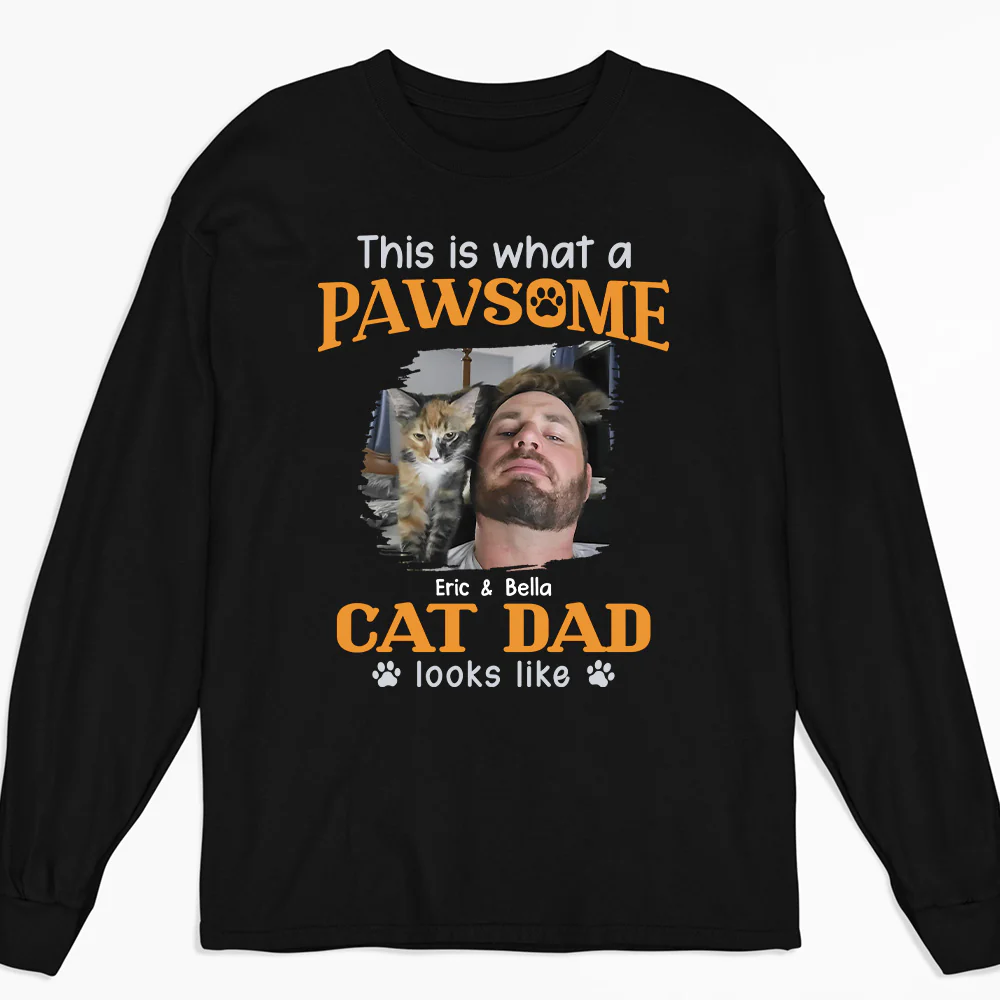 Awesome Dad I Might Say Photo - Personalized Custom Long Sleeve T-shirt