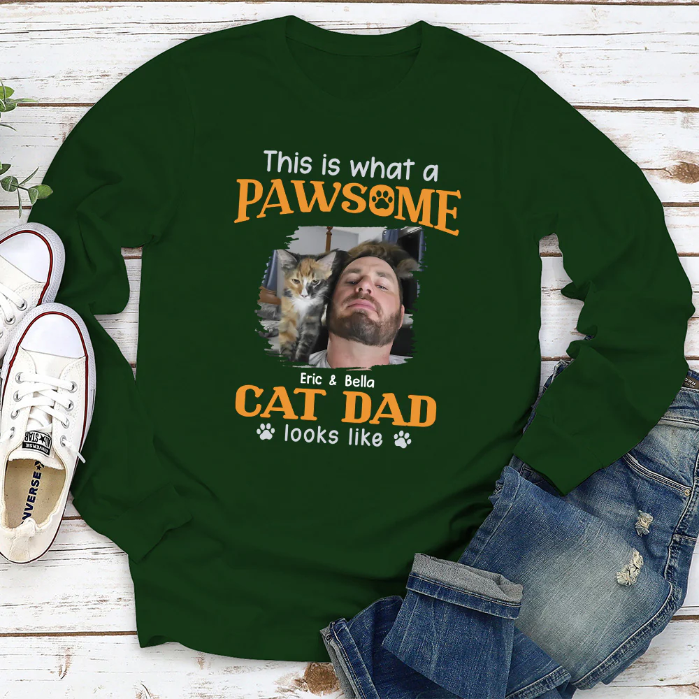 Awesome Dad I Might Say Photo - Personalized Custom Long Sleeve T-shirt - Image 2