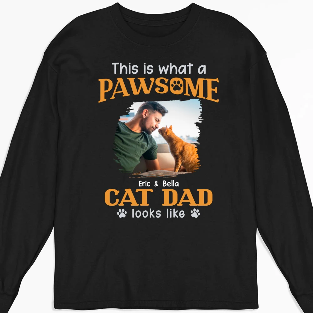 Awesome Dad I Might Say Photo - Personalized Custom Long Sleeve T-shirt - Image 3