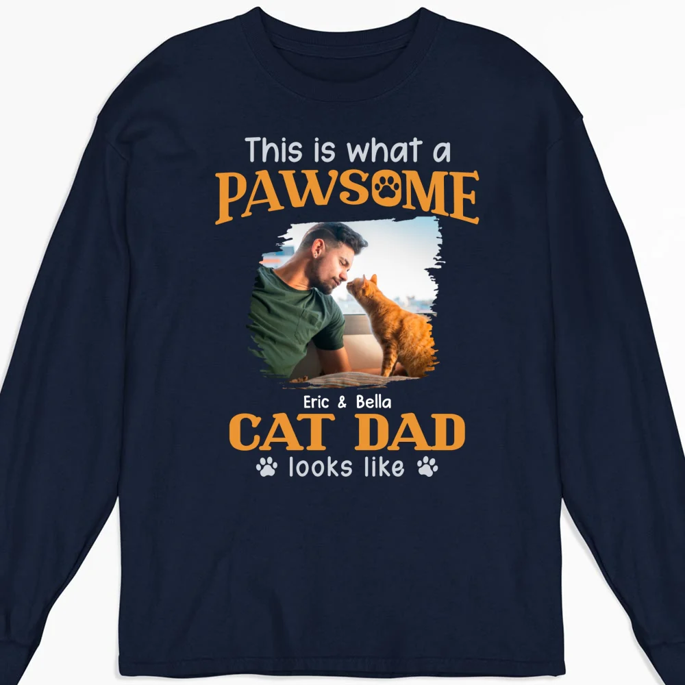 Awesome Dad I Might Say Photo - Personalized Custom Long Sleeve T-shirt - Image 4