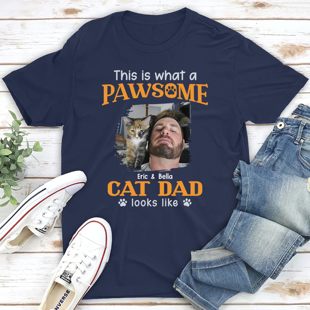 Awesome Dad I Might Say Photo - Personalized Custom Unisex T-shirt - Image 2