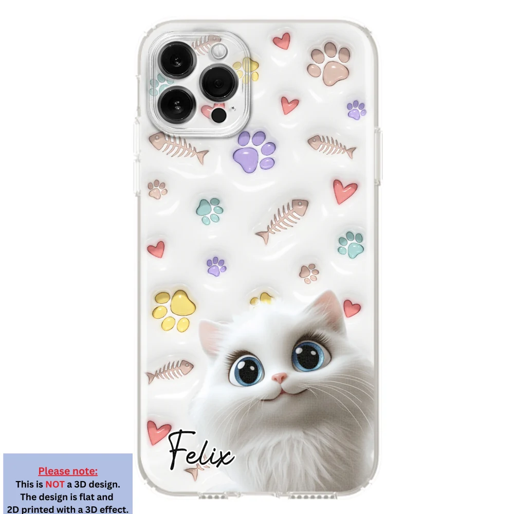Baby Lovely Cat - Personalized Custom 3D Inflated Effect Phone Case - Image 11