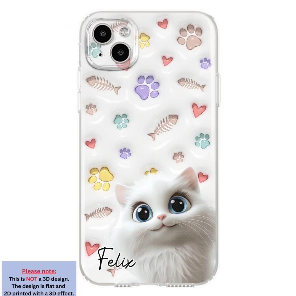 Baby Lovely Cat - Personalized Custom 3D Inflated Effect Phone Case - Image 12